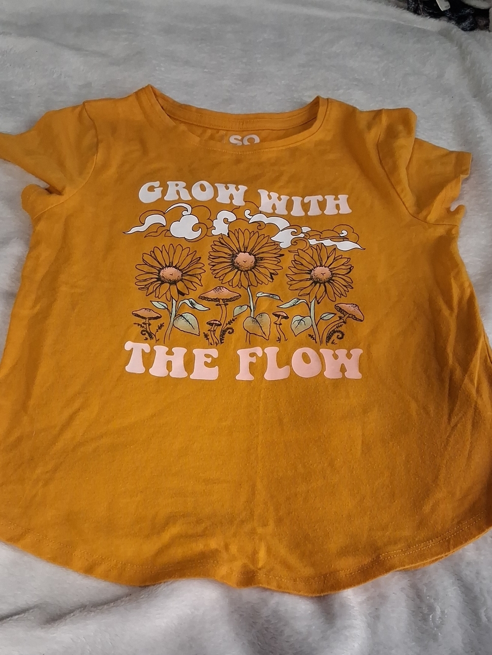 SO Kids 'Grow With The Flow' Yellow Graphic Tee
